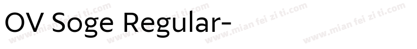 OV Soge Regular字体转换